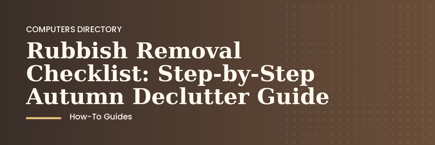 Person sorting household items for autumn rubbish removal