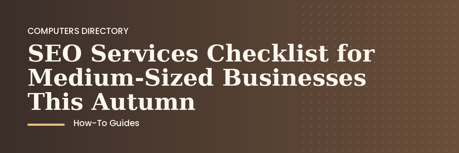 SEO checklist on desk with autumn leaves